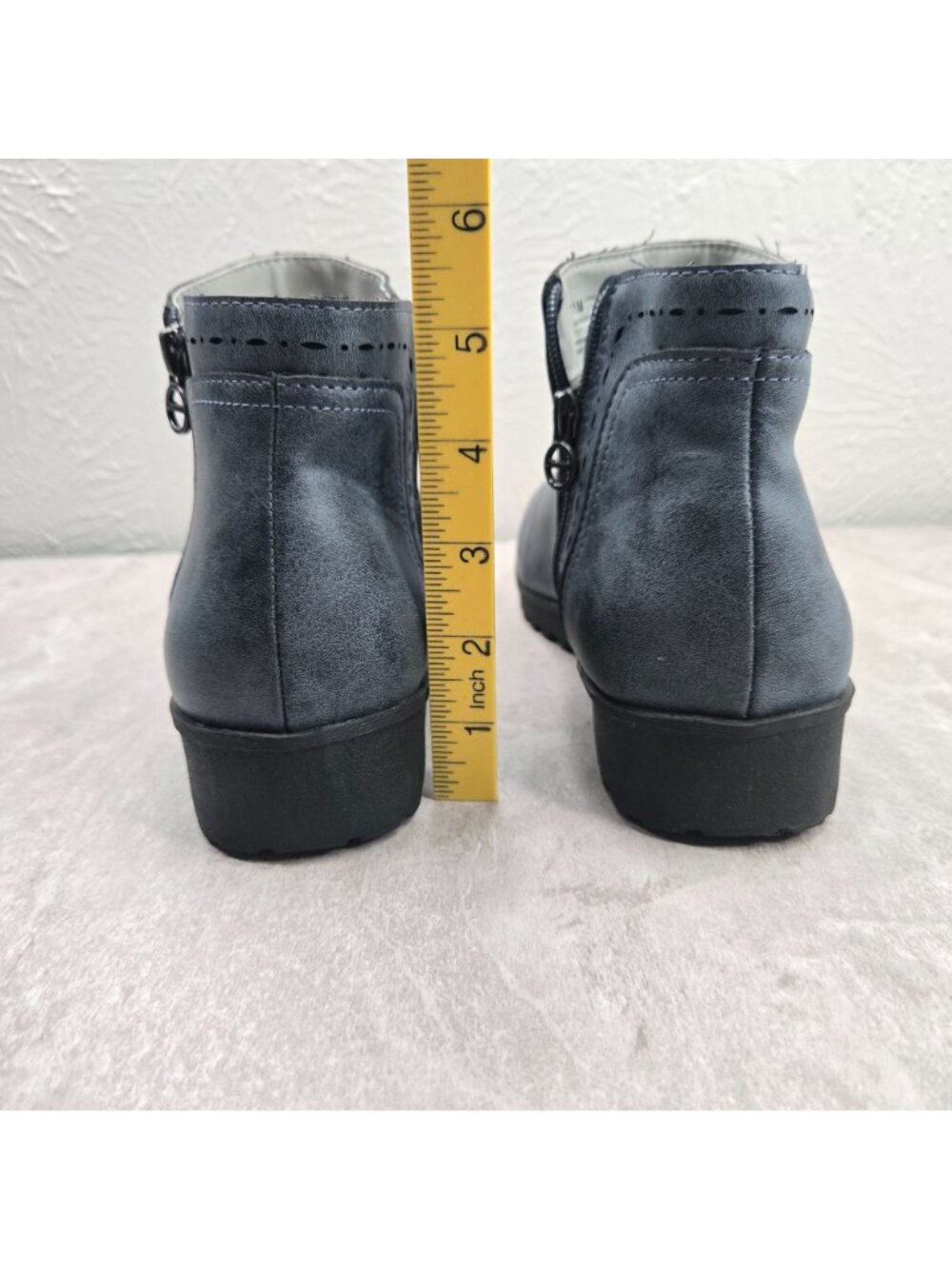 Jambu‎ Comfort Boots Blue Fleece Lined Memory Foam Winter Ankle Booties Size 11 - Picture 4 of 12